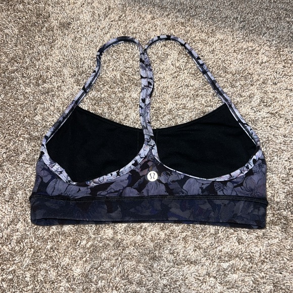 Lululemon Flow Y Bra Nulu Nightfall Blossom Multi Flow Y Loungline Bra Size 4 - Picture 7 of 9